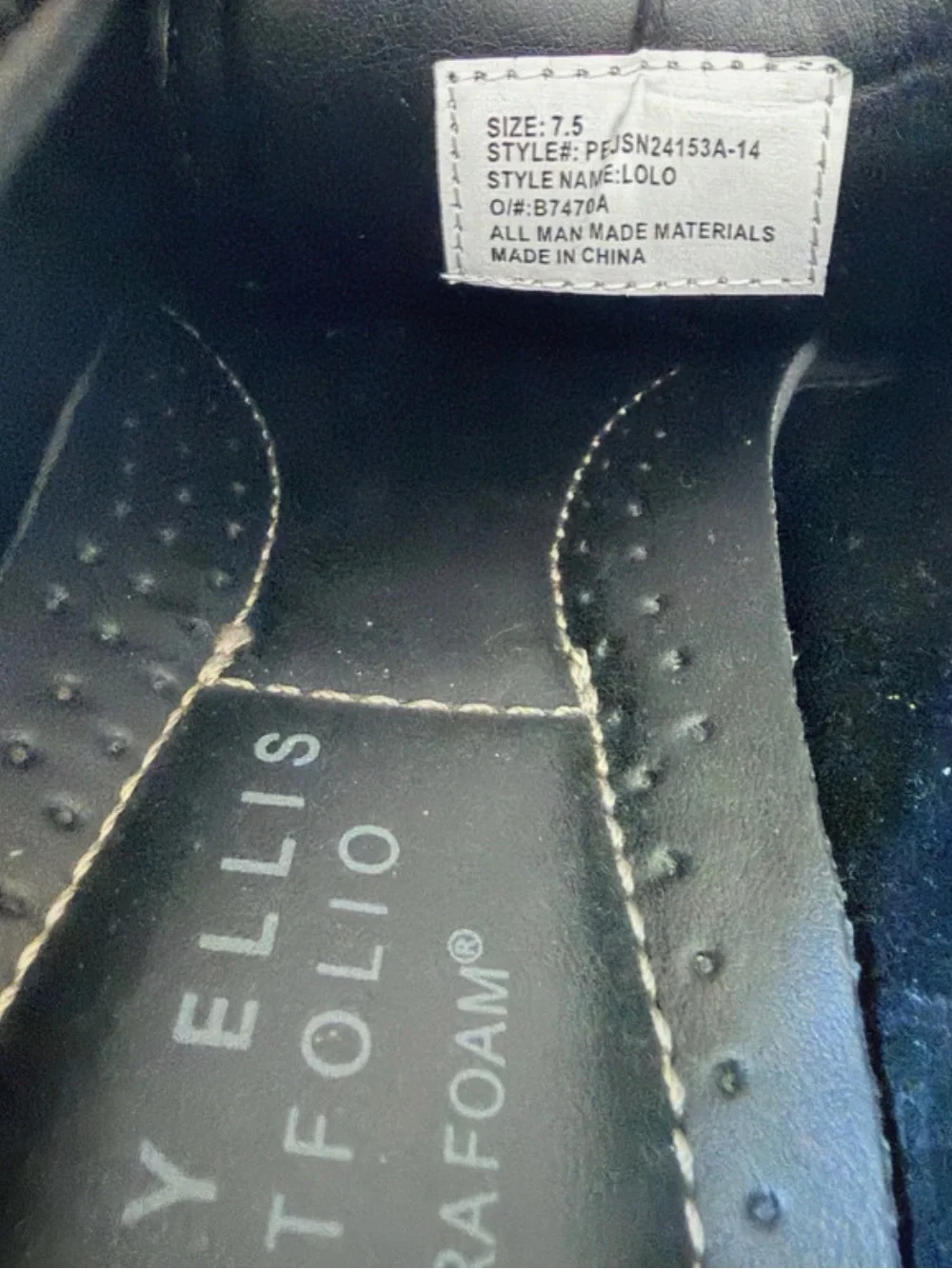 Perry Ellis Men's Black Lace-Up Casual Dress Oxfords men 7.5 portfolio foam